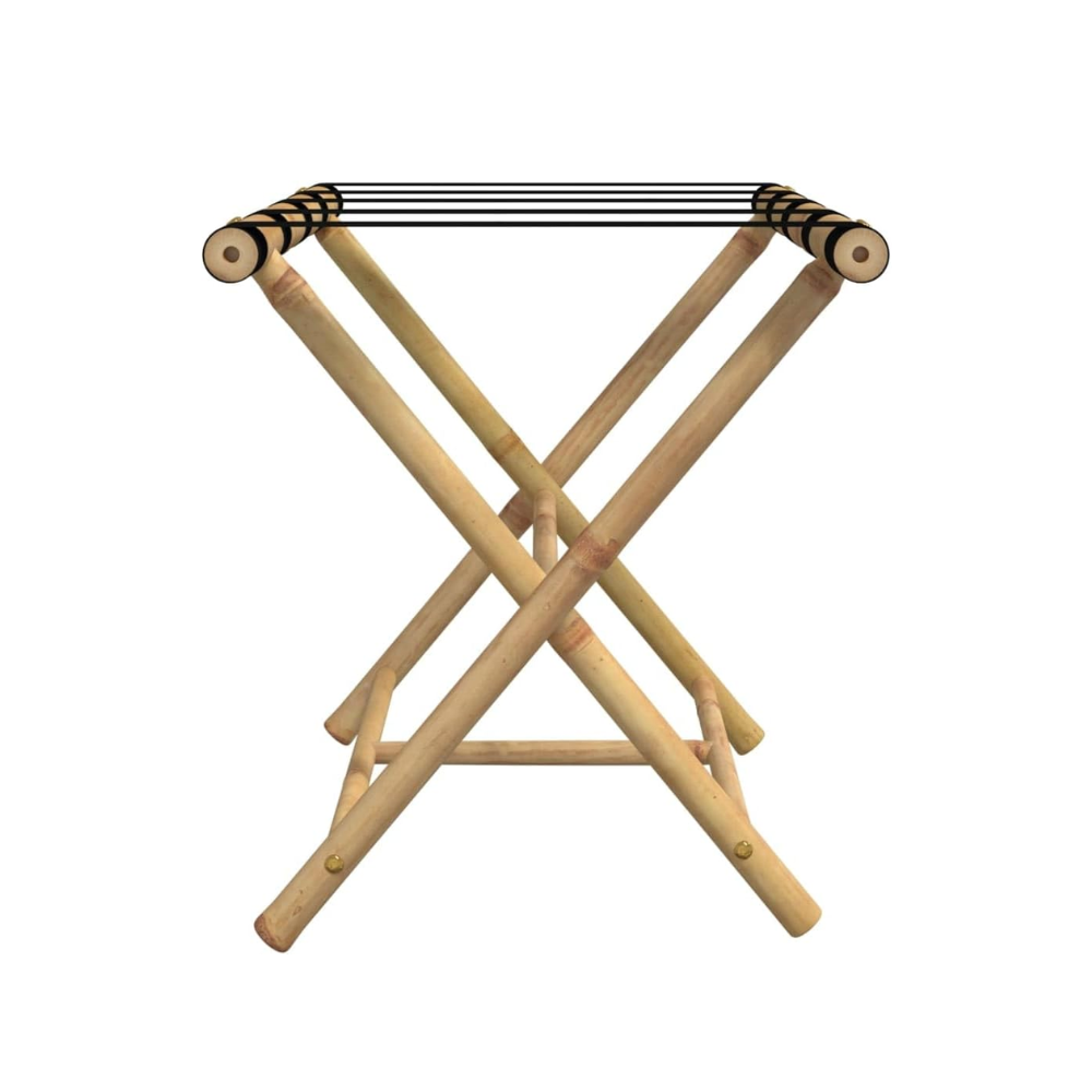 Wholesale Handmade Bamboo Foldable Suitcase Stand with Storage Shelf Folding Table for Hotel From Vietnam Nice Price