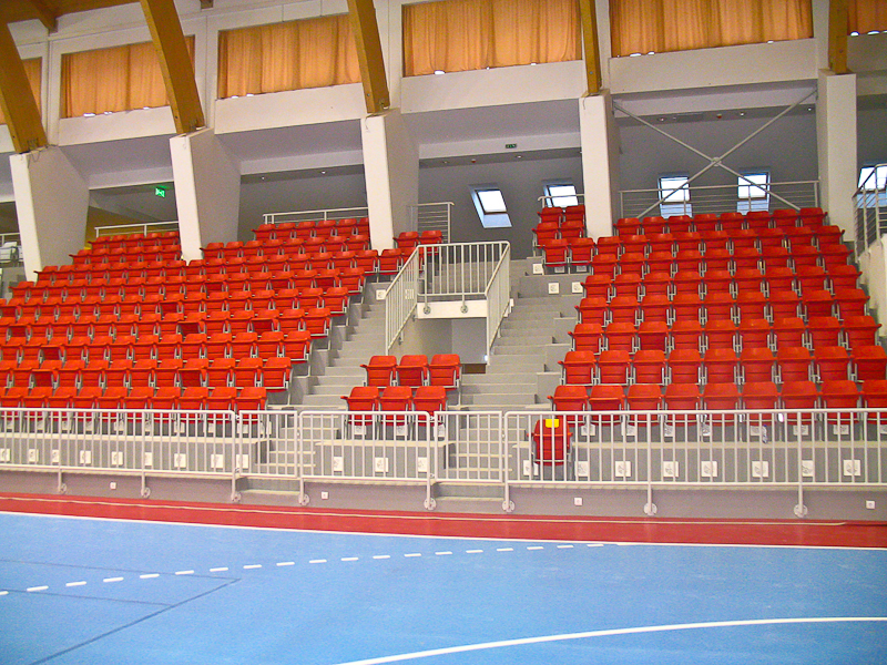 HDPE VIP Foldable Stadium Chair Steel Frame Seats Tip up Seating for Football Basketball Stadium CS-ZZB-GL