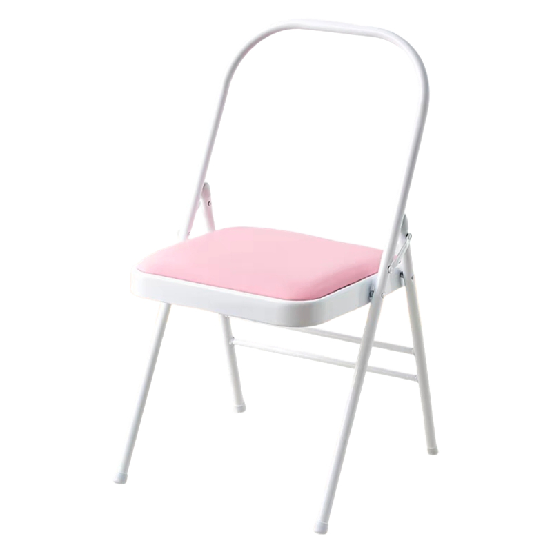 Supplier Senior Durable Yoga Backless Standard Prop Practice Activity Chair Steel Pipe Padded Foldable Chair