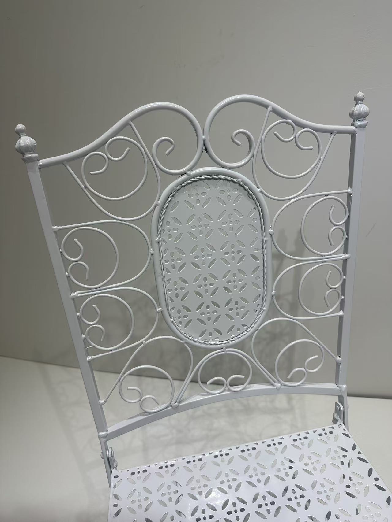 Modern European Wrought Iron Metal Wedding Folding Chair Wedding Folding butterfly Chair Wedding Restaurant Party