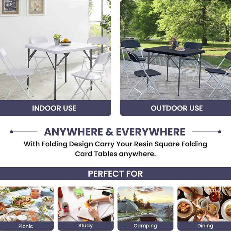 White Plastic Folding Chair Steel Frame Commercial Event Chair for Office Wedding Party Picnic Kitchen Dining Church School