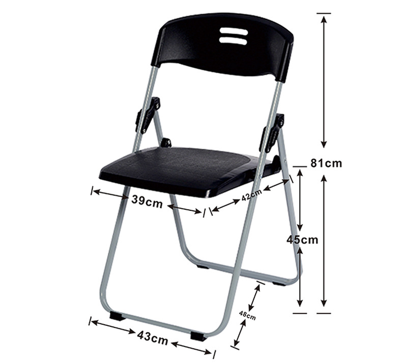Folding Chairs dimension display