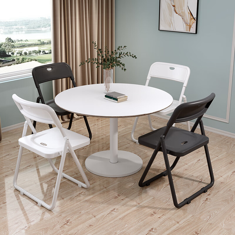 Modern Multi-color Restaurant Folding Dining Chair Plastic &amp; Steel Durable Outdoor Use for Commercial Spaces