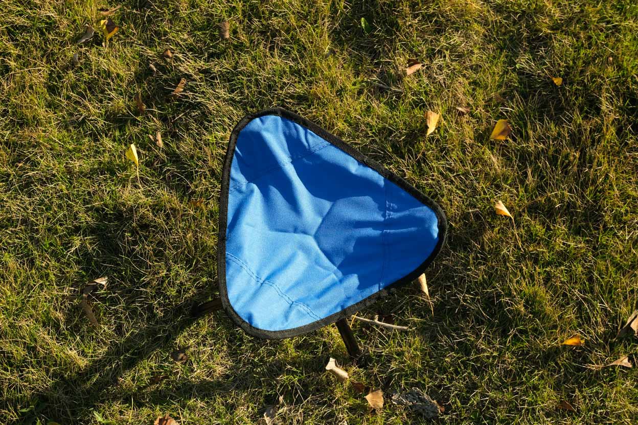 Convenient Stainless Steel Three-Leg Folding Chair Modern Design Mini Camping Stool