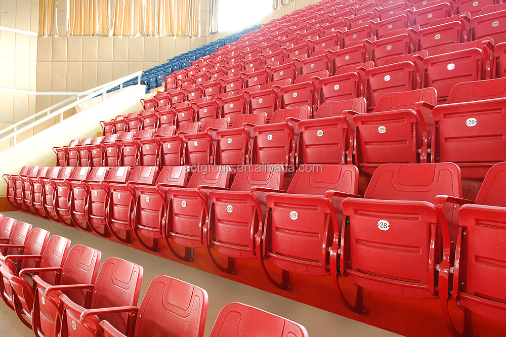 HDPE VIP Foldable Stadium Chair Steel Frame Seats Tip up Seating for Football Basketball Stadium CS-ZZB-GL