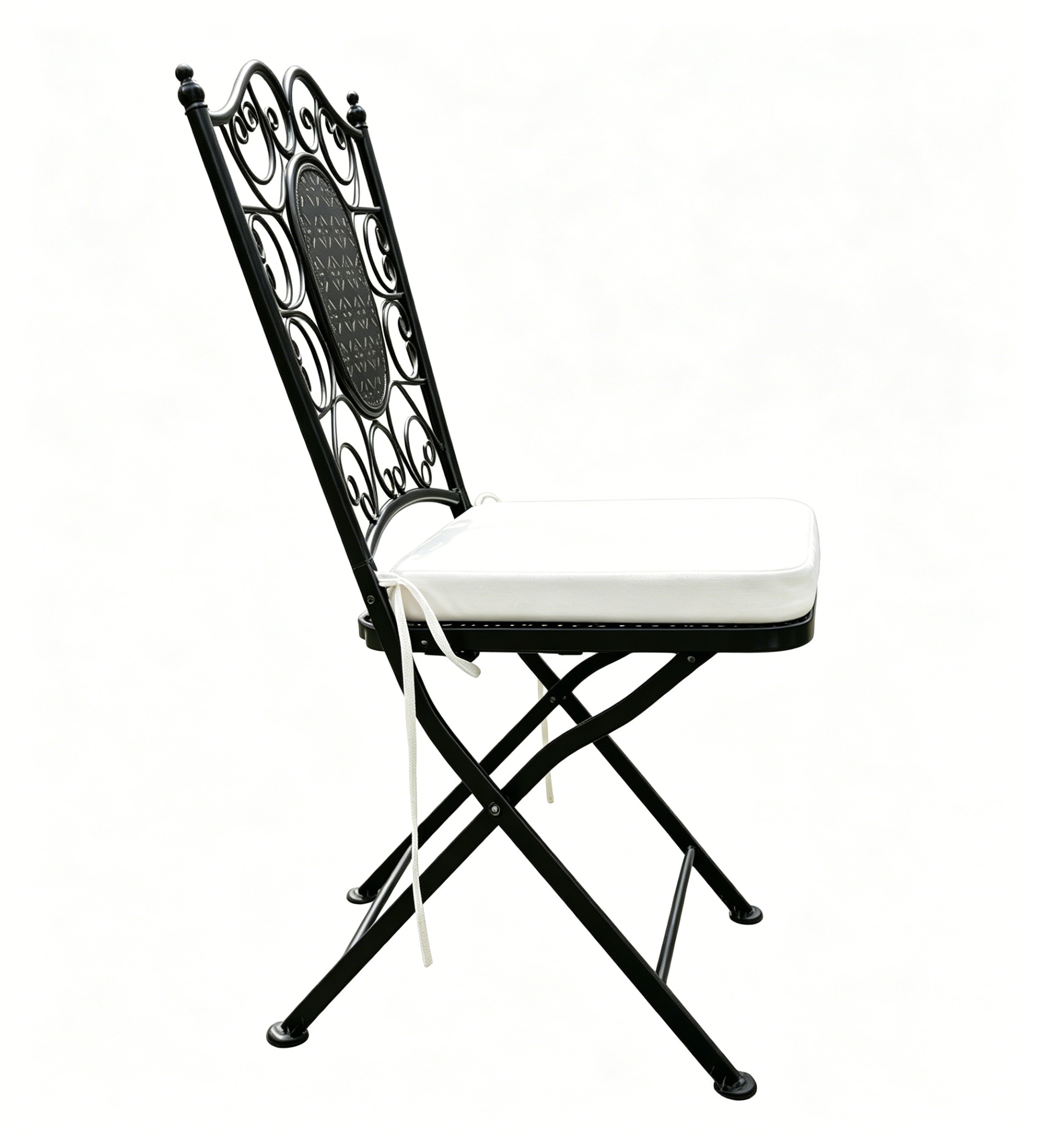 Foldable Metal Wedding Chair Side View