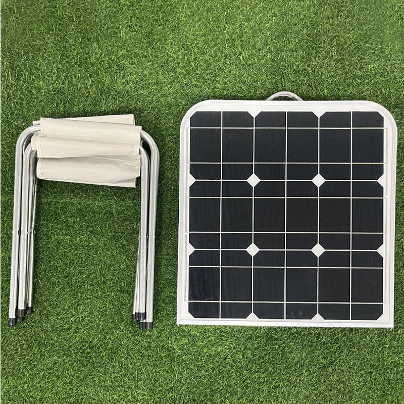 100W Portable Solar Folding Picnic Table, Foldable Solar Panel Integrated Desk for Outdoor Camping and off-Grid Power Supply