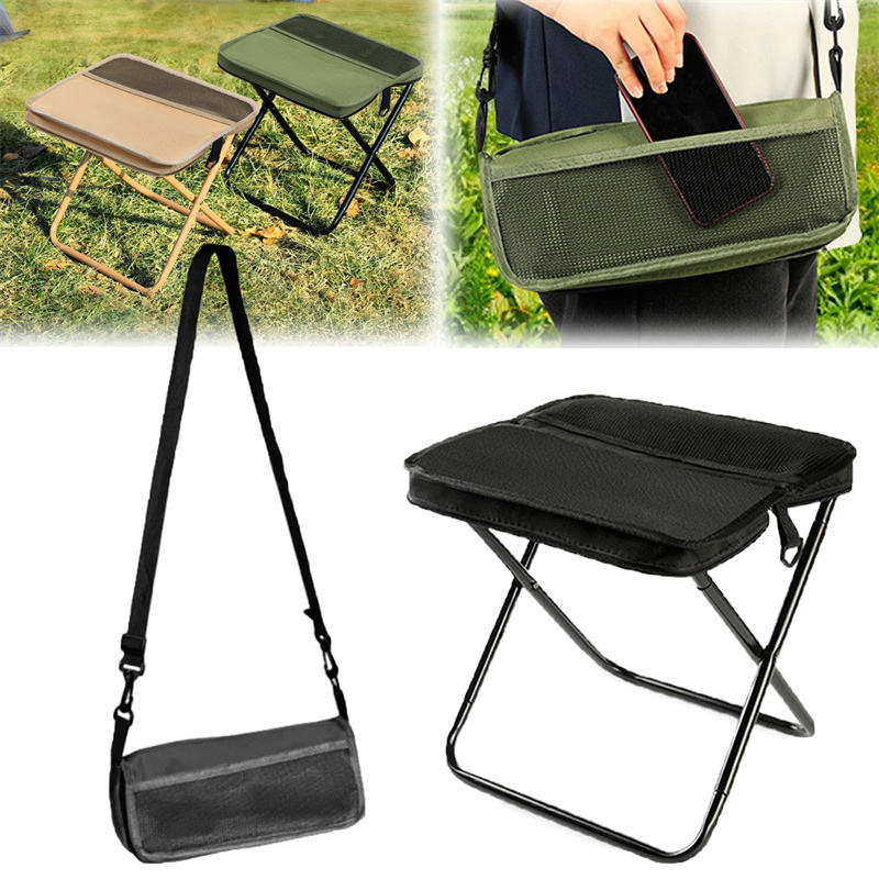 Custom Portable Ultralight Mini Folding Stool for Outdoor Camping Foldable Chair Stool Pocket Fishing Hiking Beach Park Travel