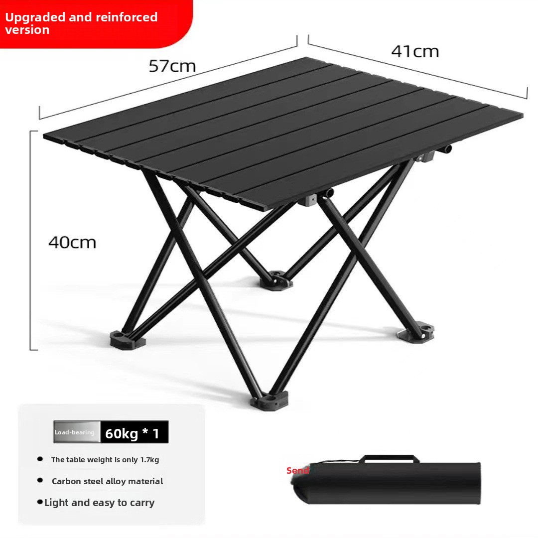 Simple Small Rectangular Folding Table with Folding Legs Egg Roll Design Casual Style Portable Outdoor Night Market Stall Use