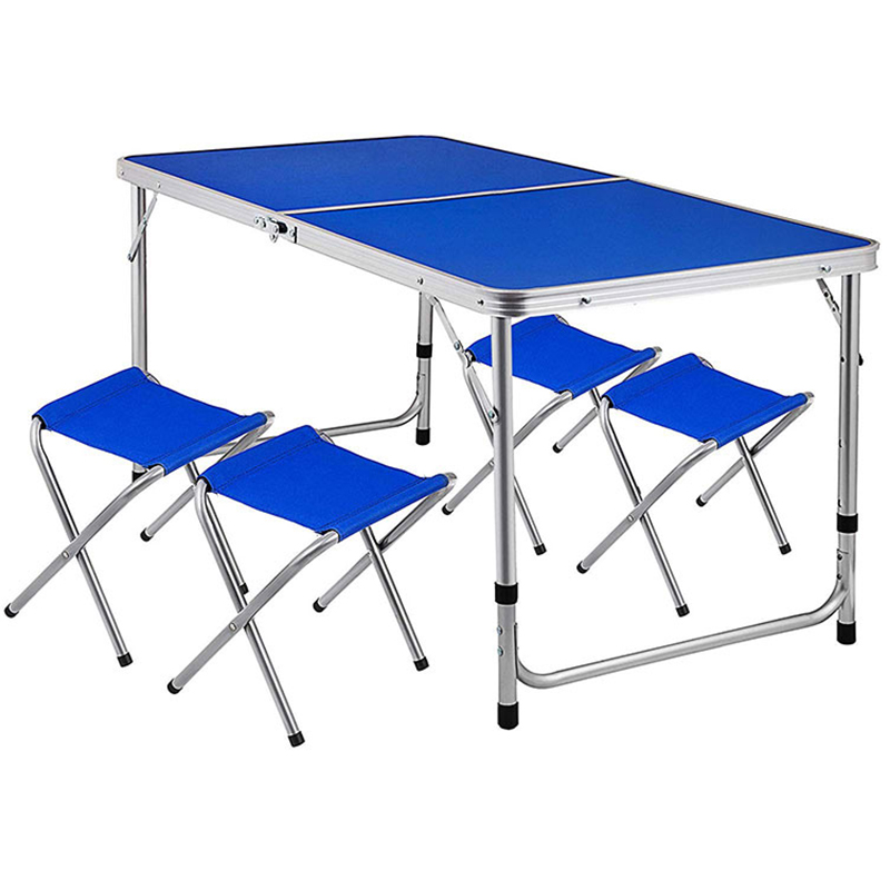Hot Sell Outdoor Folding Camping Table and Chair Set Aluminum Suitcase Table with Chairs