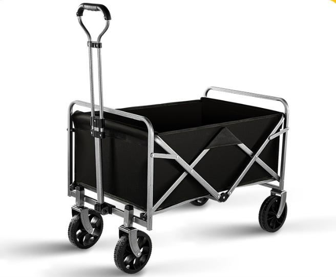 Outdoor Folding Small Carts Camping and Picnic Trailers Rear Door Open Camping Cart Carts Integrated