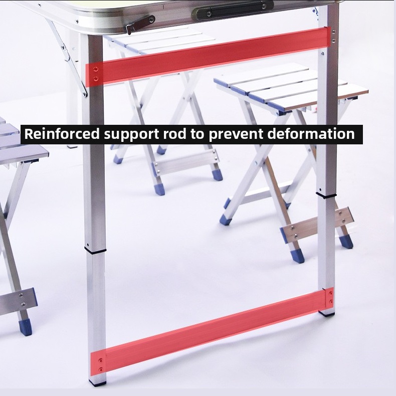 60cm 100cm 120cm Folding Table Portable Adjustable Height Camping Desk Suitcase Style Outdoor Picnic Table for BBQ Party Garden