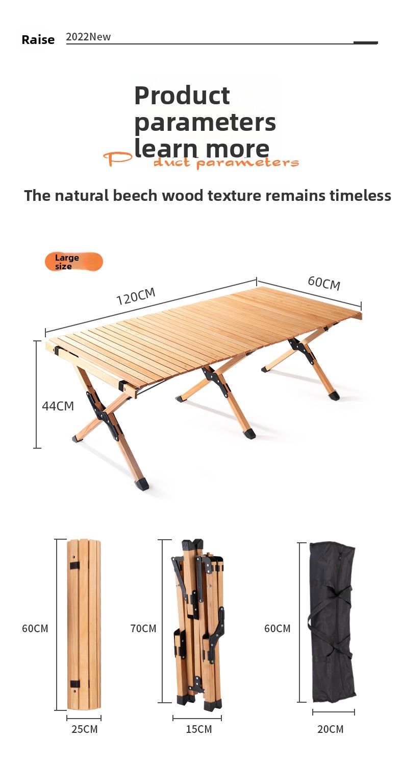 Aluminum Alloy Outdoor Folding Table and Portable Picnic Chair Set for Camping Egg Roll Furniture Durable Metal Equipment