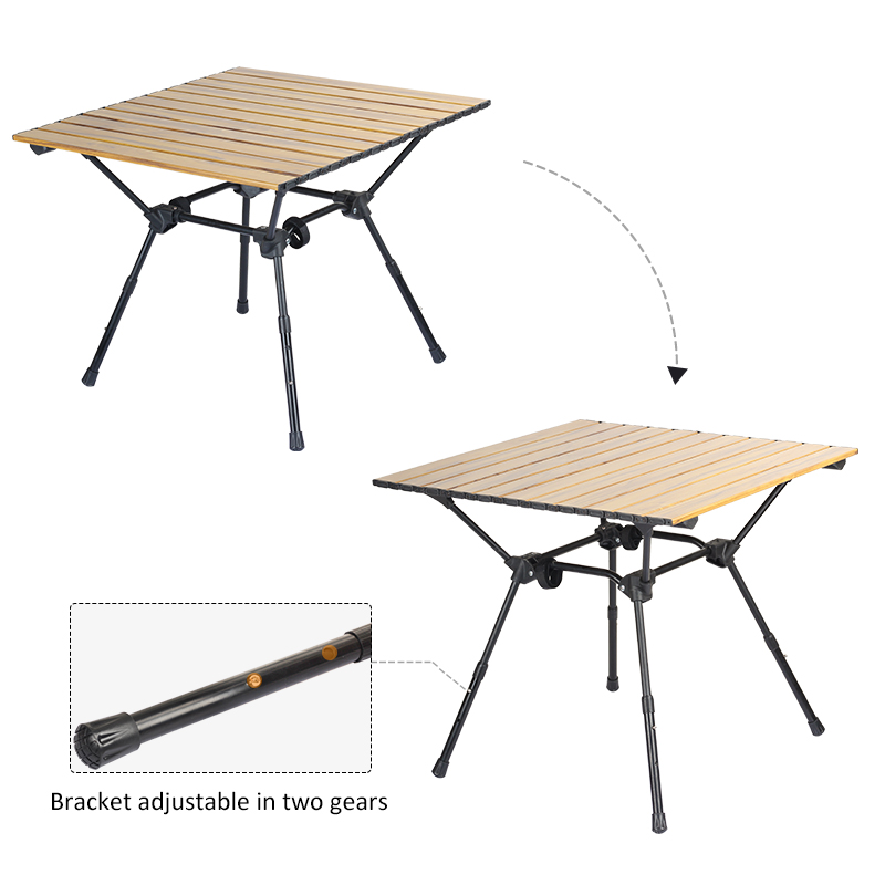 Outdoor Furniture Ultralight Picnic Folding Compact Coffee Dining BBQ Aluminum Egg Roll Camping Table