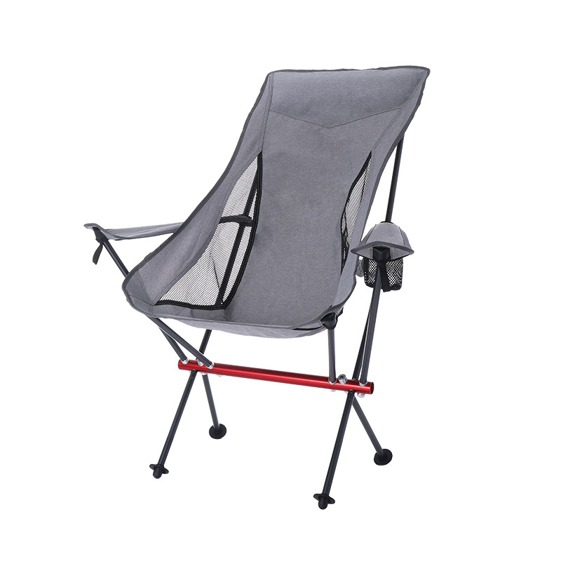 Outdoor Portable Ultra-light Aluminum Alloy Folding Armchair Camping BBQ Self-driving Leisure Chair Beach Moon Chair Stool
