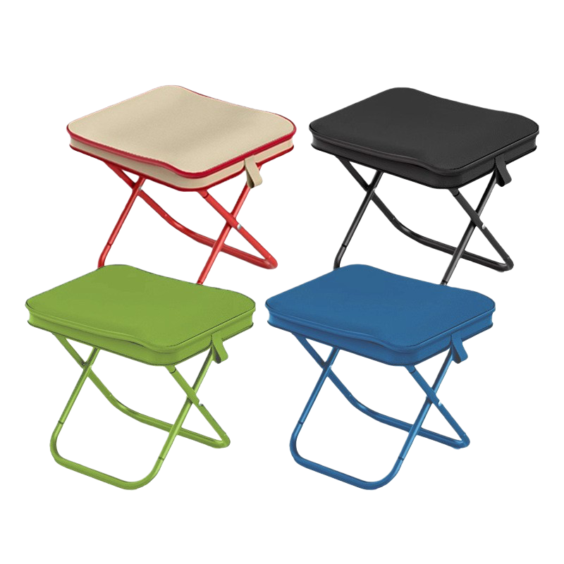 Portable Metal Iron Folding Camping Stool &amp; Outdoor Fishing Chair with Modern Design Oxford Fabric Customizable Logo for Picnics