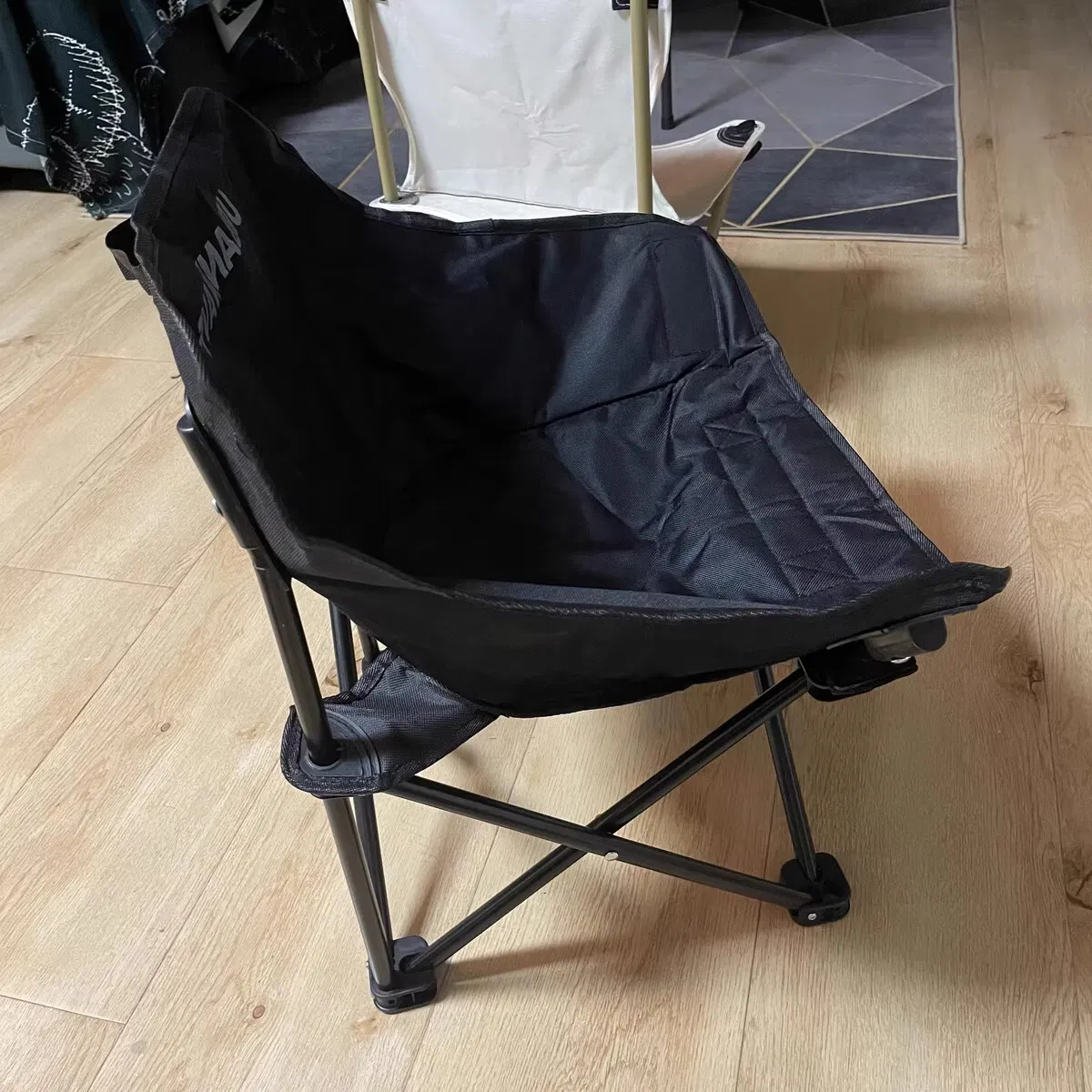 Easily Portable Park Picnic Folding Chair - 600d Wear-Resistant Fabric, Side Storage