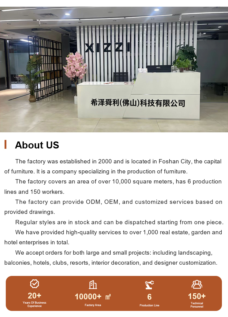 Outdoor luxury furniture showcase