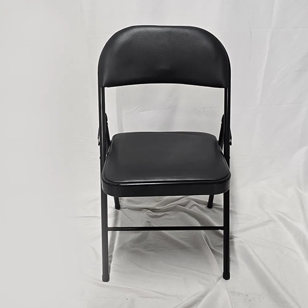 Wholesale Cheap Price Soft Seats Padded Black Metal Folding Chairs for Events