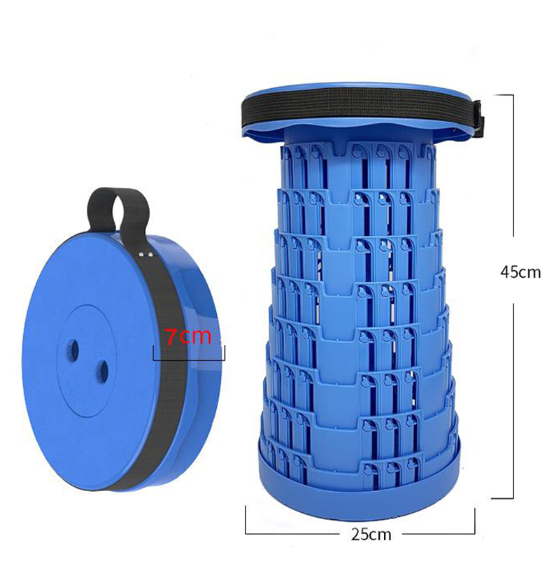 Portable Lightweight Plastic Folding Stool and Telescopic Subway Queuing Chair for Outdoor Camping Fishing Travel