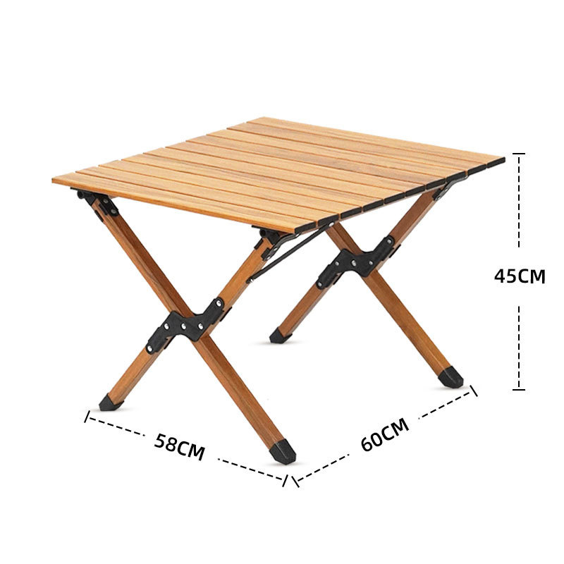 Portable Folding Egg Roll Table Outdoor Aluminum Camping Table for Picnic and BBQ Party