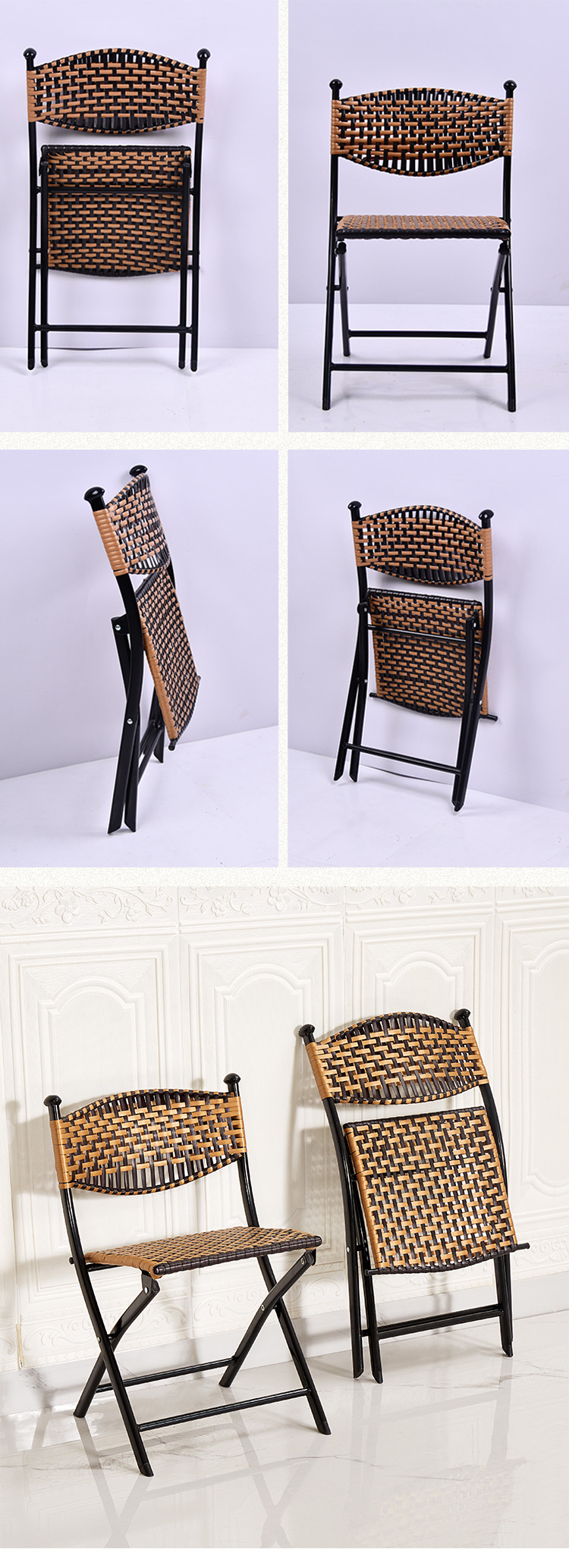 Outdoor rattan chair view 6