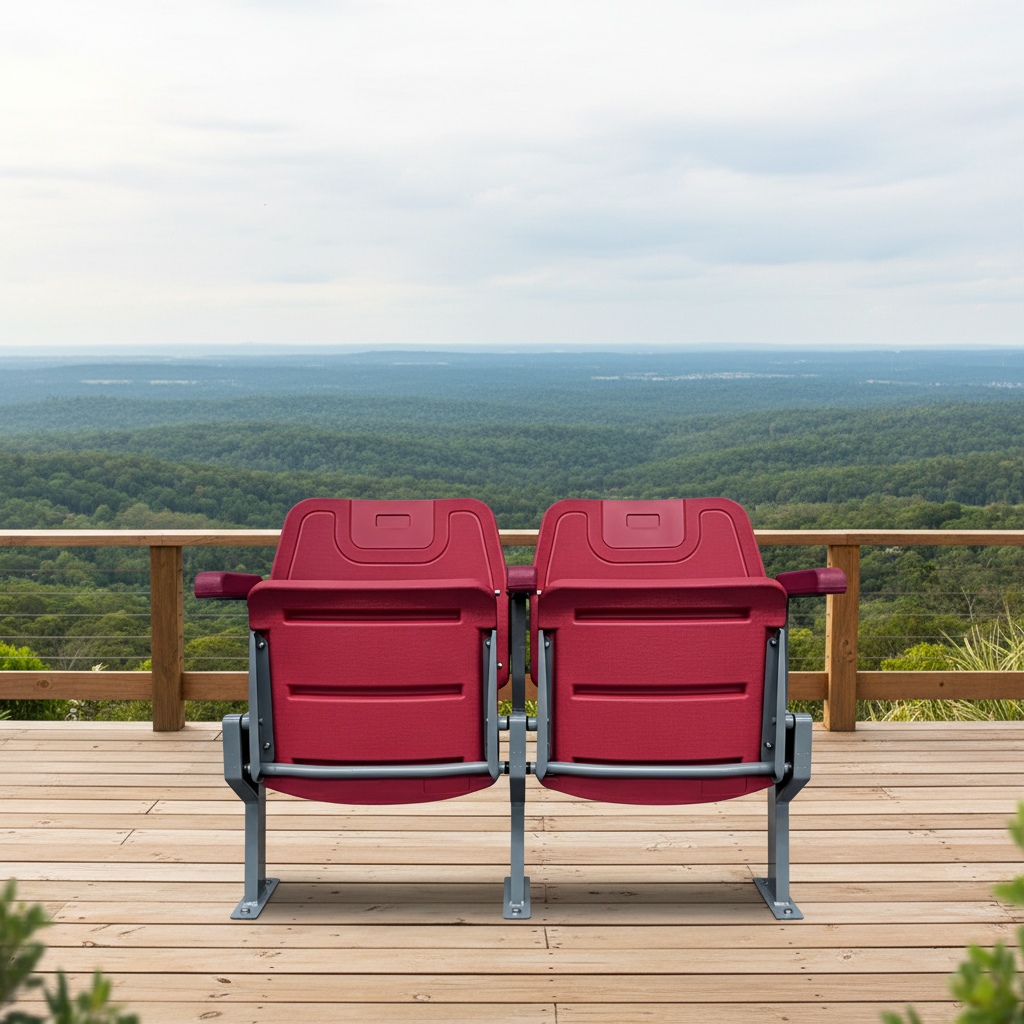 HDPE VIP Foldable Stadium Chair Steel Frame Seats Tip up Seating for Football Basketball Stadium CS-ZZB-GL