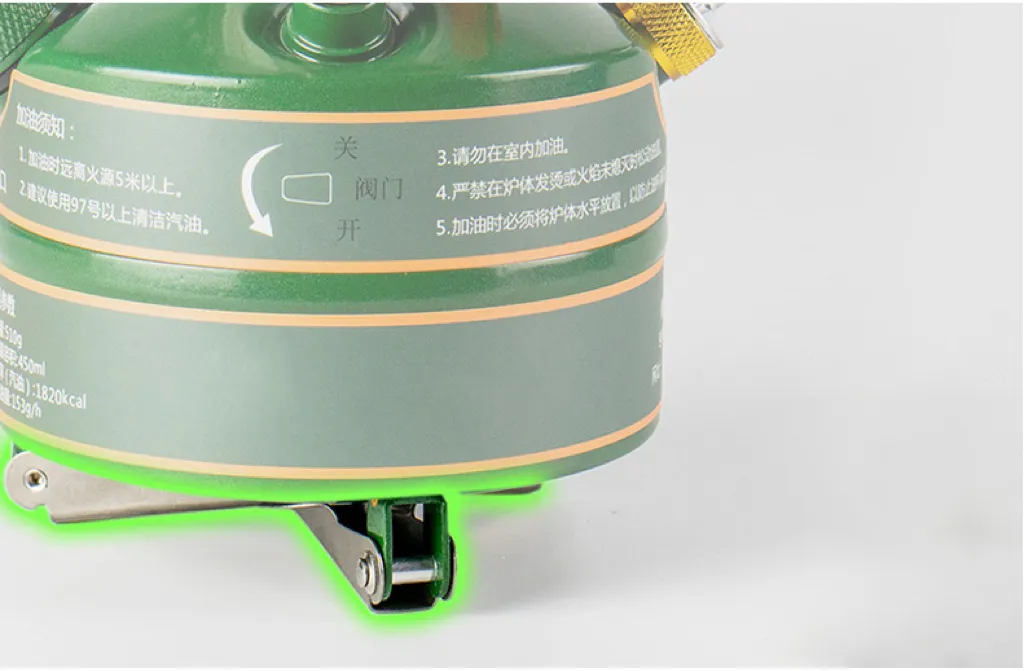 Integrated Gasoline Stove, No Preheating Required, Multi-Functional Portable Gas Stove for Picnics and Camping Mini Cooker