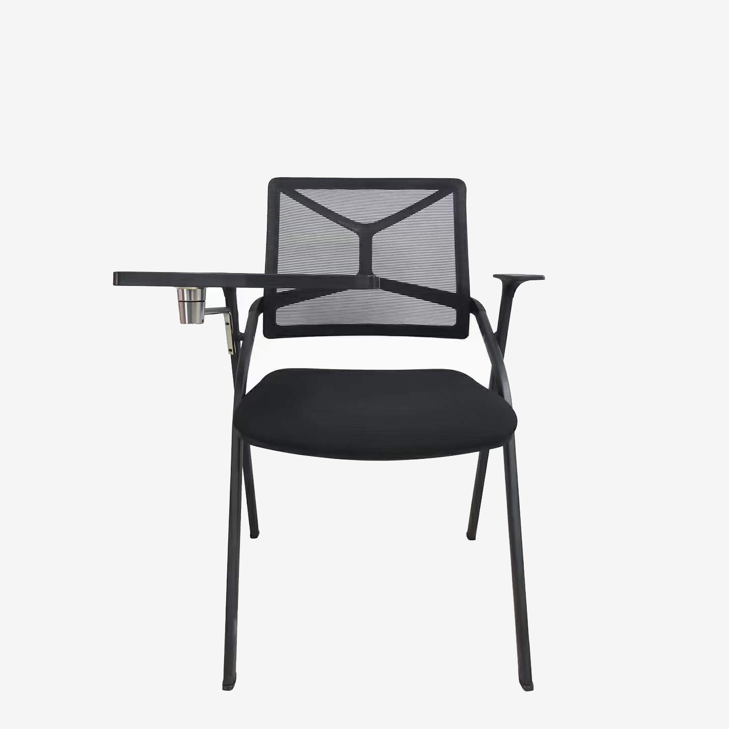 Newest Mesh Back Foldable Conference and Meeting Room Fabric Seat Training Office Chair with Writing Pad