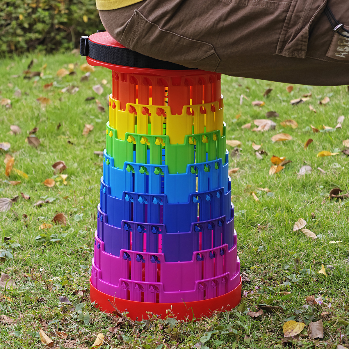 Portable Lightweight Plastic Folding Stool and Telescopic Subway Queuing Chair for Outdoor Camping Fishing Travel