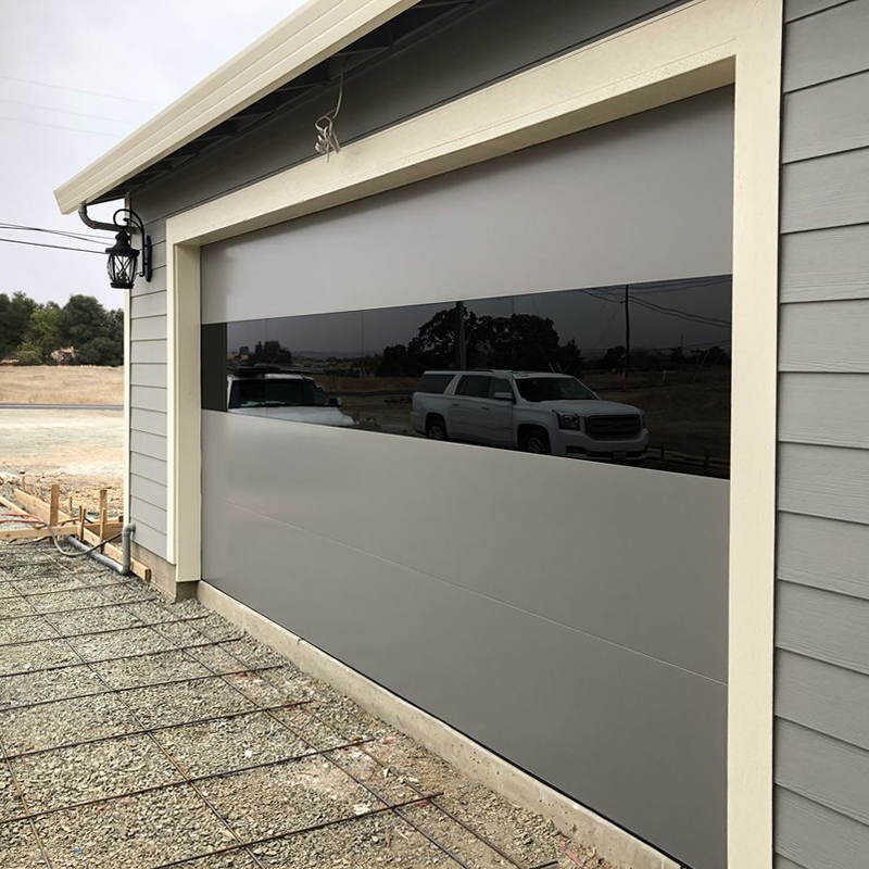 OUNA Matching Double Garage Door Set Consistent Design for Two Car Garage Automatic Sectional Doors Custom Width Available