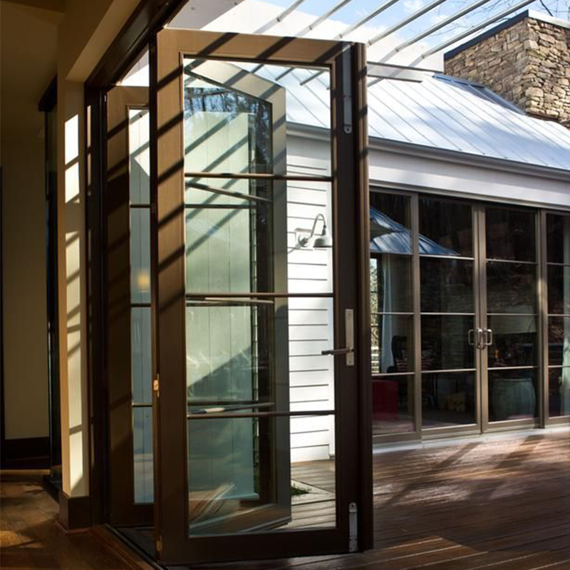 OUNA SoundProof Aluminum Thermal Break Aluminium Bi-Fold Door Commercial Interior Sliding and Folding Doors System