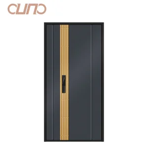 OUNA Contemporary Cast Aluminum Blast Security Door With Fire Resistant Function European Design Front Door for Villa