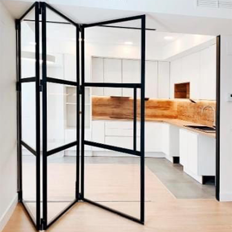 OUNA High Quality Modern Design Thermal Break Aluminum Glass Bi-Fold Door Safe and Stylish Patio Door with Foldable Feature