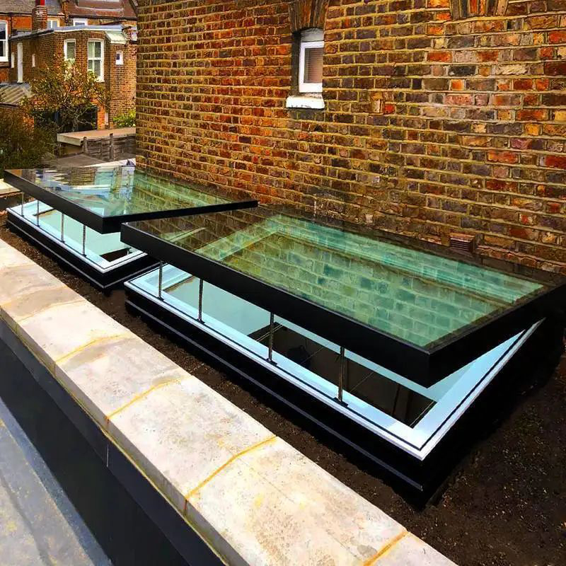 OUNA Kitchen Roof Window Aluminum Skylight Helps Dissipate Cooking Smoke and Odor While Flooding the Space with Natural Sunlight