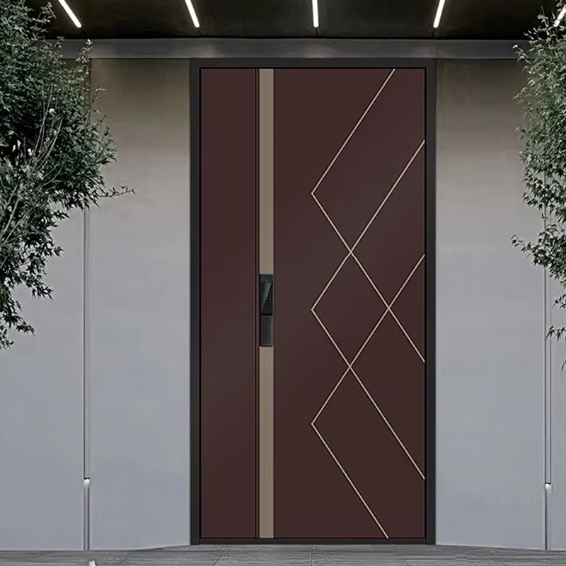 OUNA Aluminum Entrance Doors for Houses Exterior Main Door Residential Exterior Entry Doors CE ISO NFRC Certified