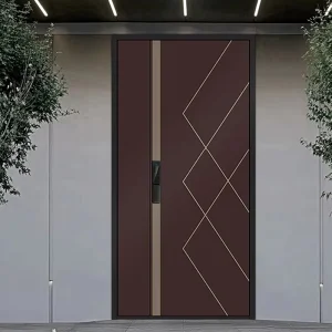 OUNA Aluminum Entrance Doors for Houses Exterior Main Door Residential Exterior Entry Doors CE ISO NFRC Certified