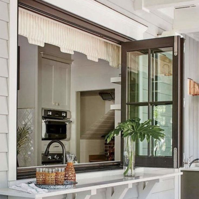 OUNA Small Space Solution Aluminum Vertical Folding Window for Apartment Balcony Maximizes Usable Area and Brings in Breeze