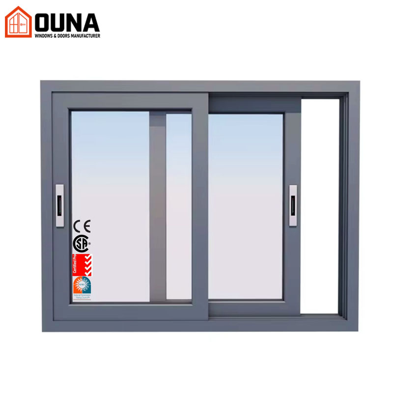 OUNA Florida Carollina Popular Hurricane Aluminum Window Customized NOA Standard Impact-resistant Sliding Window with Flyscreen