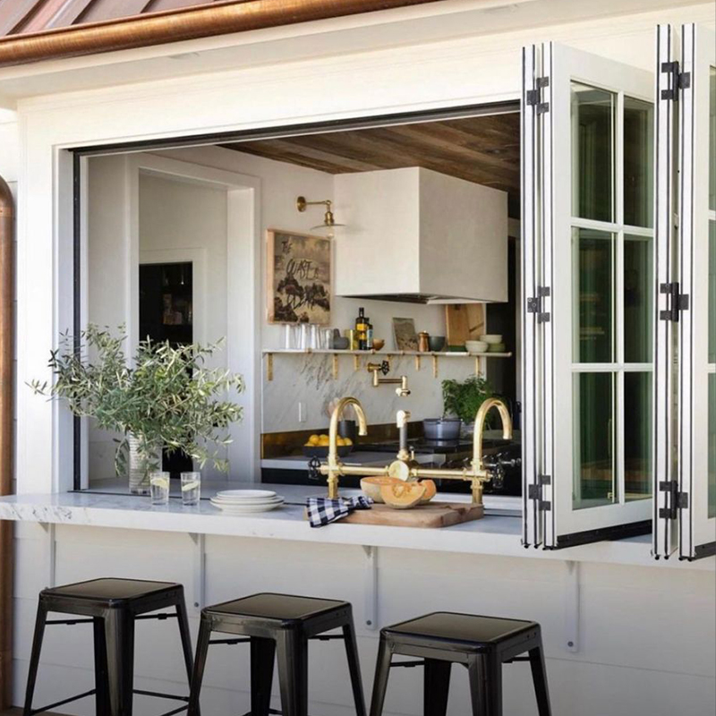 OUNA Smooth Operation Folding Window Built with Precision Hinge System for Easy Bi Directional Movement and Compact Stacking