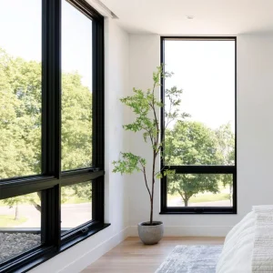 OUNA Professional Aluminum Fixed Window Manufacturer Thermal Break Design for High Rise Building With CE Certification