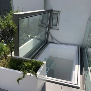 OUNA Fixed Aluminum Glass Roof Skylight Panoramic Daylighting Solution with Laminated Safety Glass for Corridor and Atrium