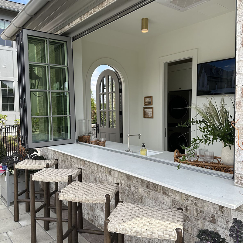 OUNA Total Performance Aluminum Folding Window Integrating Hurricane Proof Soundproof and Thermal Break in One Certified System