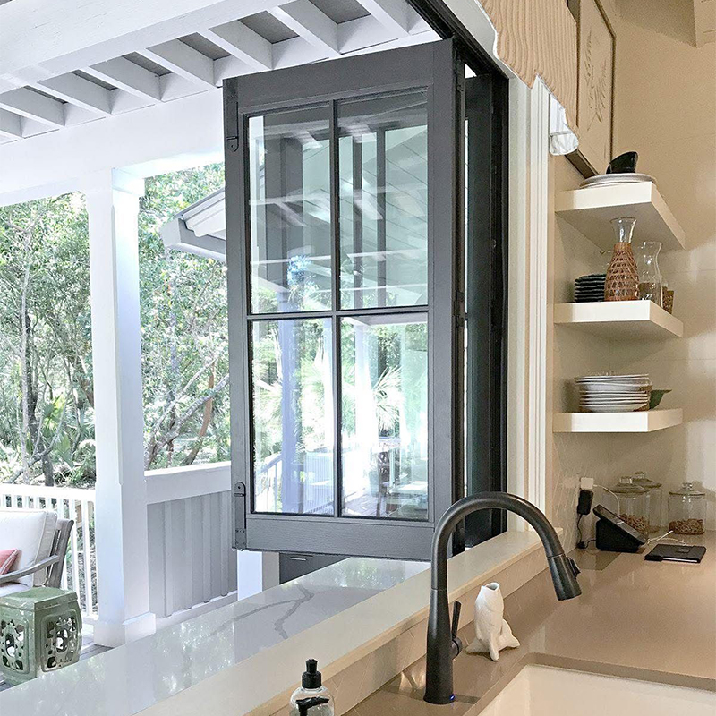 OUNA Small Space Solution Aluminum Vertical Folding Window for Apartment Balcony Maximizes Usable Area and Brings in Breeze