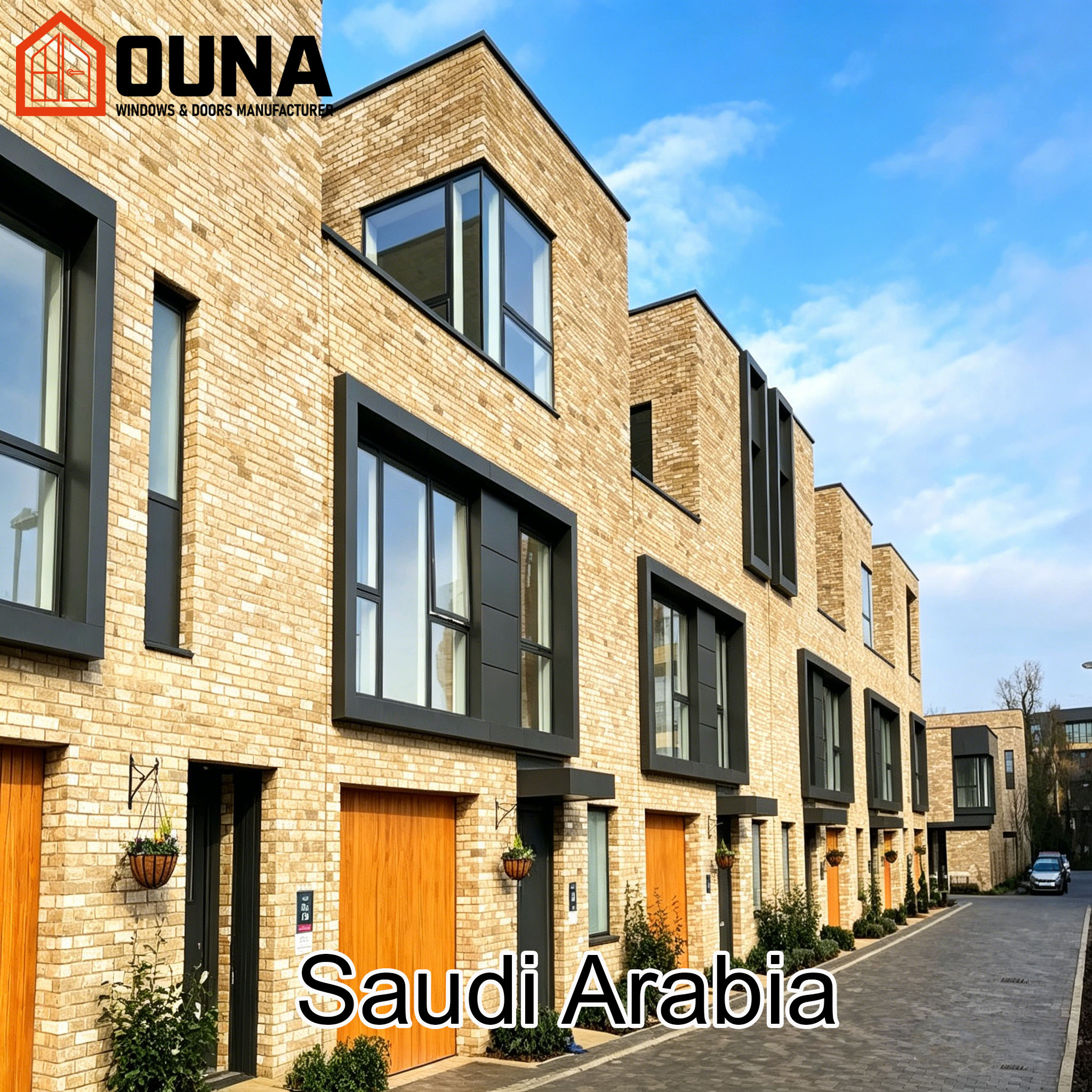 OUNA Project Engineering Villa Hurricane Impact Proof Aluminum Casement Window Tempered Glass Heat Insulation Other Windows