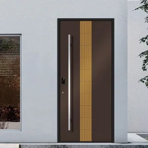 OUNA European Residential Aluminum Front Entry Doors for Houses Exterior Modern Anti Theft Villa Entrance Doors