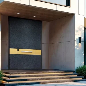 OUNA High Quality Aluminum Exterior Doors Residential Exterior Entry Doors Security CE ISO NFRC Certified for American Market