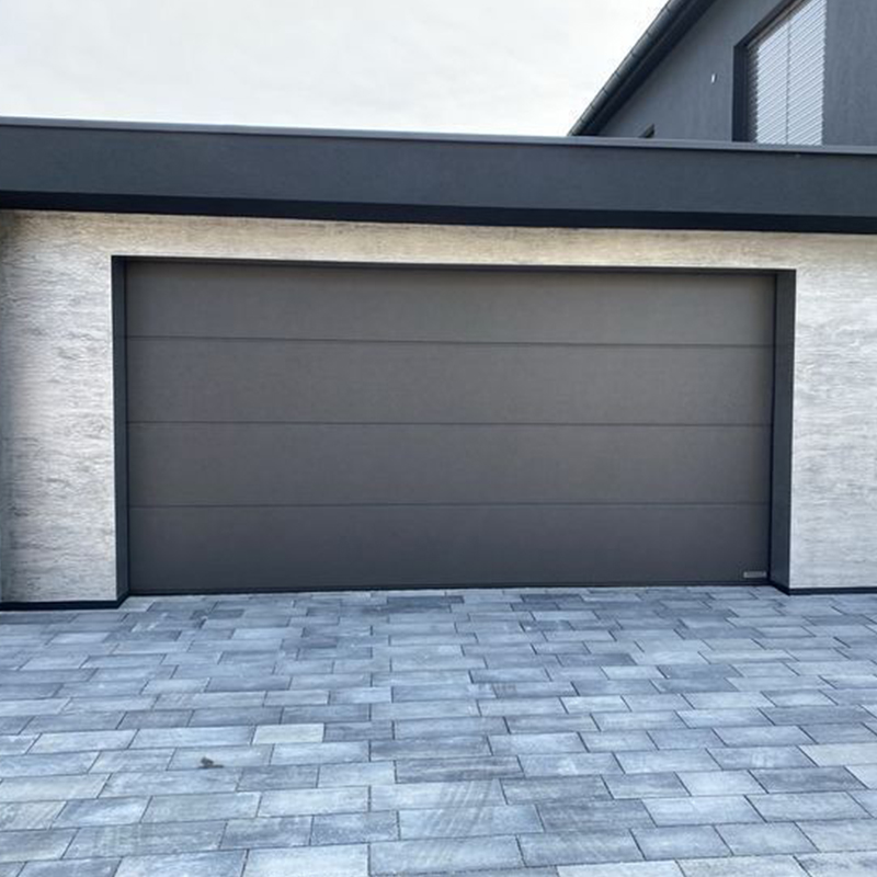 OUNA Full View Frameless Glass Garage Door with Double Tempered Panels Modern Minimalist Automatic Design for Luxury Villa