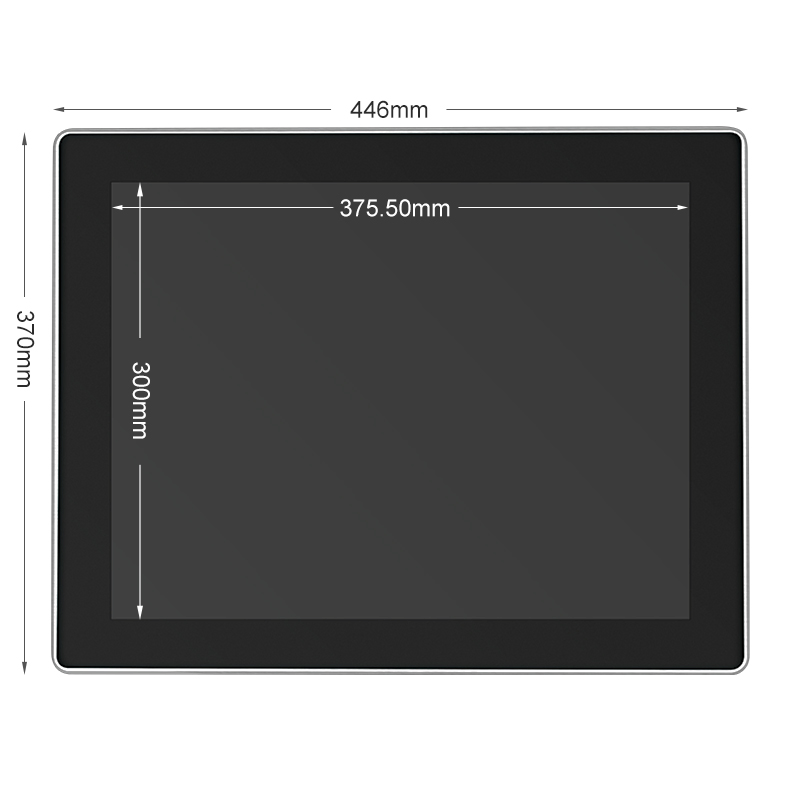Factory 19" 19.2" Industrial Panel PC Computer with Wall Embedded IP65 Waterproof Fanless Aluminum Frame