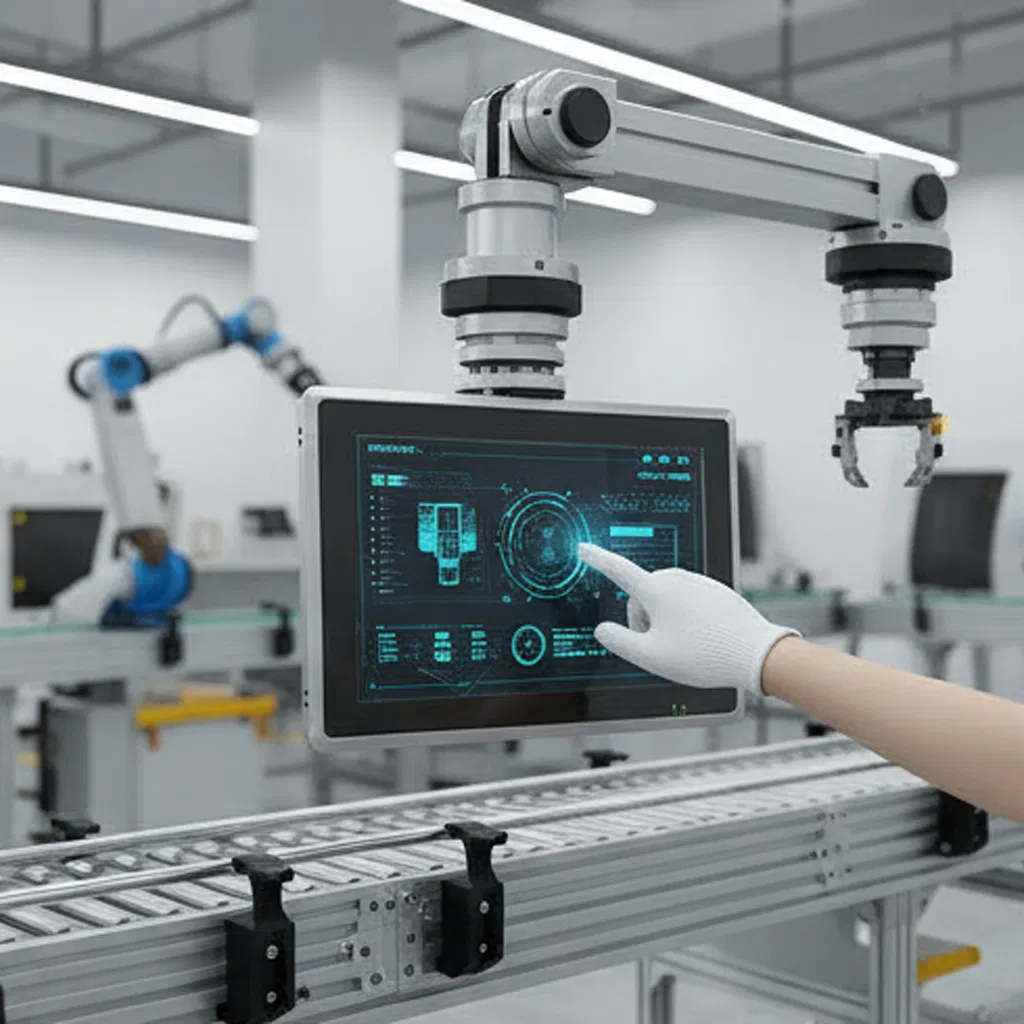 Android Industrial Grade PC Rugged Touchscreen Display for Windows 10 Panel Computer Applications